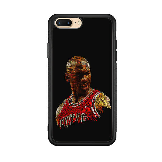 Jordan Typography Art iPhone 8 Plus Case-Phone Case-Rubber Black (2D Case)-Altracase