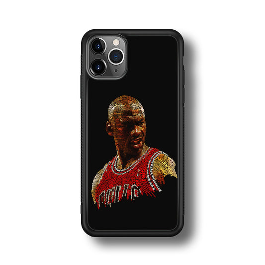 Jordan Typography Art iPhone 11 Pro Max Case-Phone Case-Rubber Black (2D Case)-Altracase