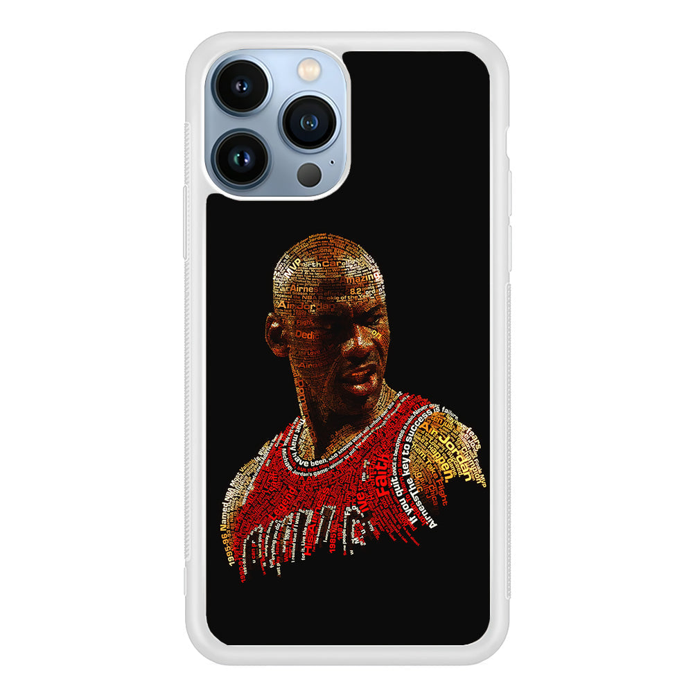 Jordan Typography Art iPhone 13 Pro Case-Phone Case-Rubber White (2D Case)-Altracase