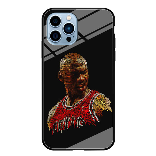 Jordan Typography Art iPhone 13 Pro Max Case-Phone Case-Tempered Glass Case-Altracase
