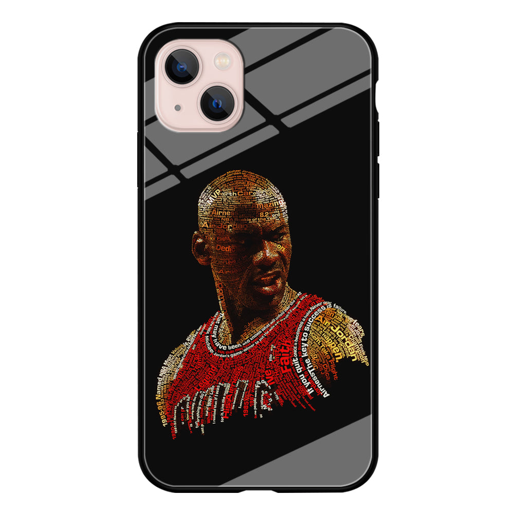 Jordan Typography Art iPhone 13 Mini Case-Phone Case-Tempered Glass Case-Altracase
