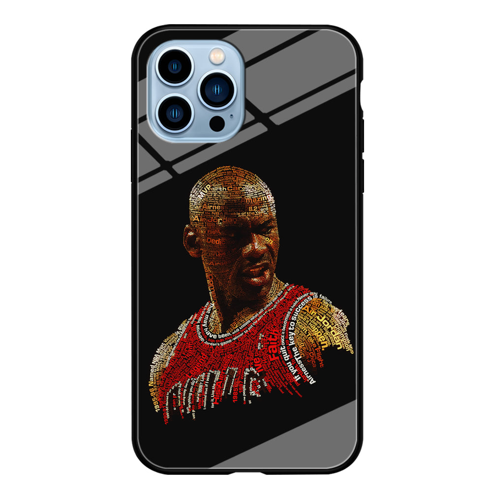 Jordan Typography Art iPhone 15 Pro Case-Phone Case-Tempered Glass Case-Altracase