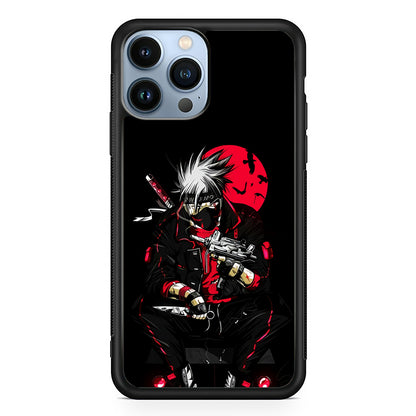 Kakashi Hatake Mafia Style iPhone 15 Pro Case-Phone Case-Rubber Black (2D Case)-Altracase