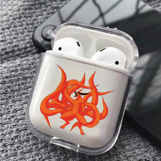 Kurama Naruto Uzumak Hard Plastic Protective Clear Case Cover For Apple Airpods