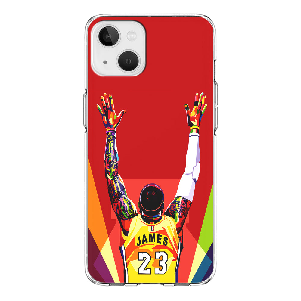 Lebron James Colorful Pop Art iPhone 13 Mini Case-Phone Case-Clear Soft Case-Altracase