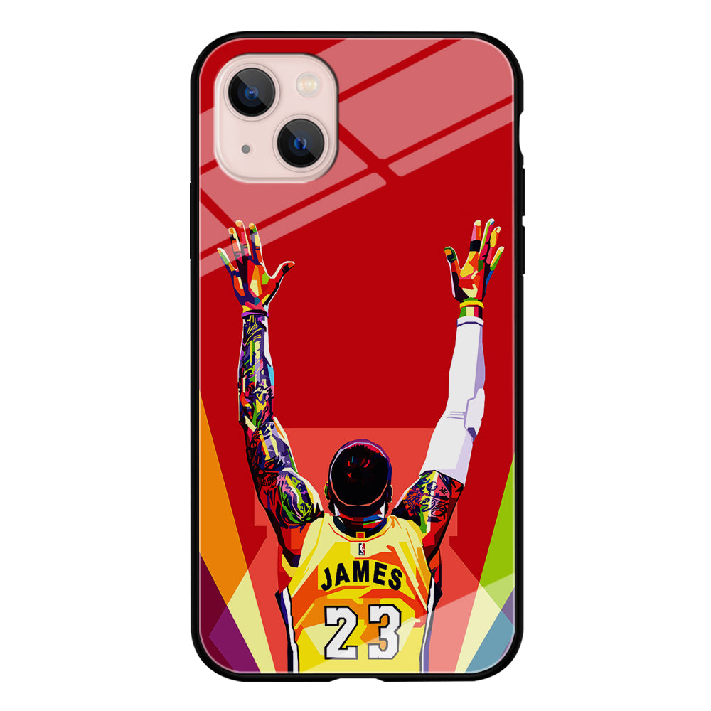 Lebron James Colorful Pop Art iPhone 13 Mini Case-Phone Case-Tempered Glass Case-Altracase