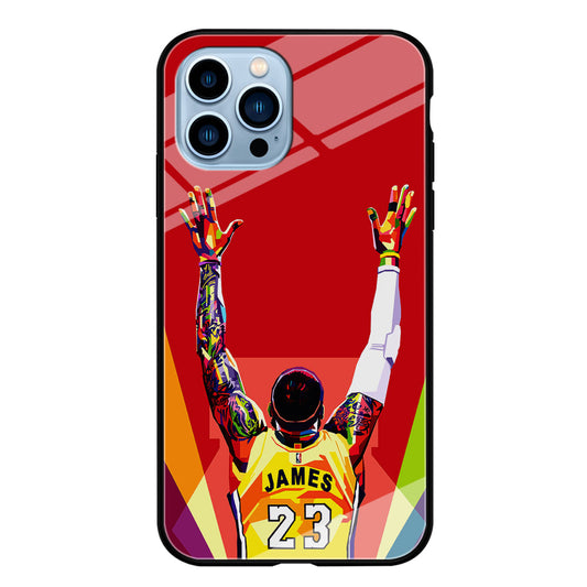 Lebron James Colorful Pop Art iPhone 13 Pro Max Case-Phone Case-Tempered Glass Case-Altracase