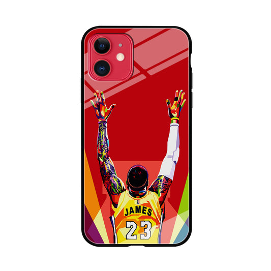 Lebron James Colorful Pop Art iPhone 11 Case-Phone Case-Tempered Glass Case-Altracase