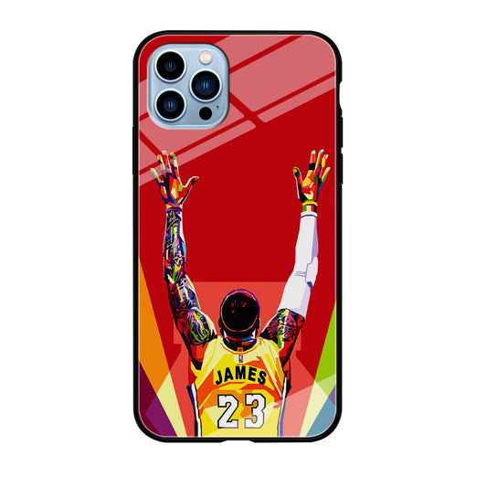 Lebron James Colorful Pop Art iPhone 12 Pro Max Case-Phone Case-Tempered Glass Case-Altracase