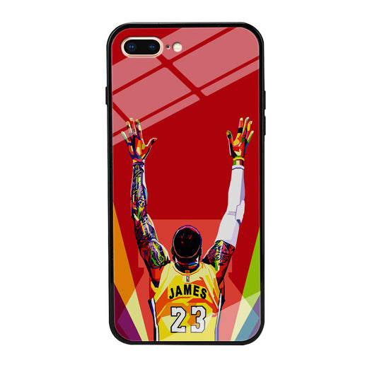 Lebron James Colorful Pop Art iPhone 8 Plus Case-Phone Case-Tempered Glass Case-Altracase