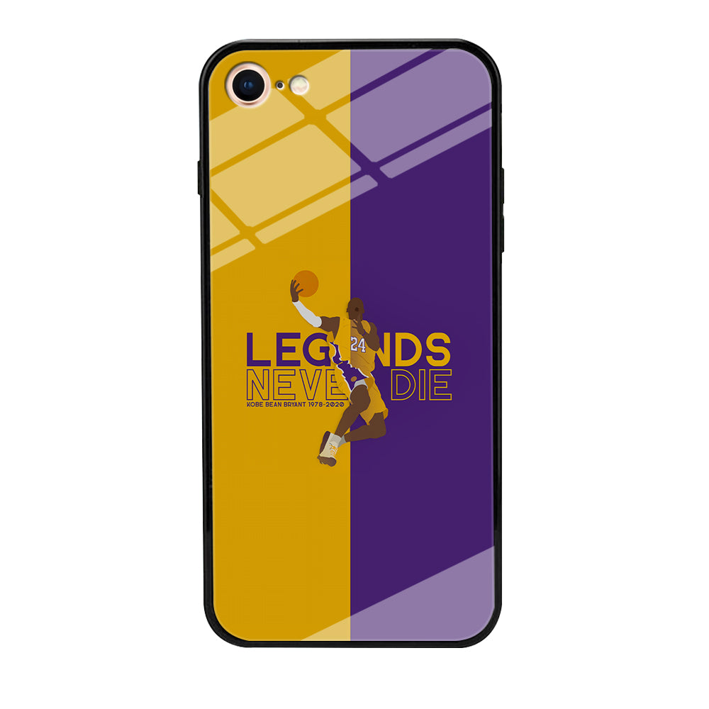 Legend Kobe Bryant 24 Lakers iPhone 8 Case-Phone Case-Tempered Glass Case-Altracase