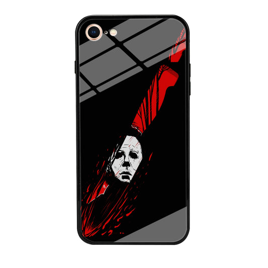 Michael Myers Knife Blood iPhone 7 Case-Phone Case-Tempered Glass Case-Altracase