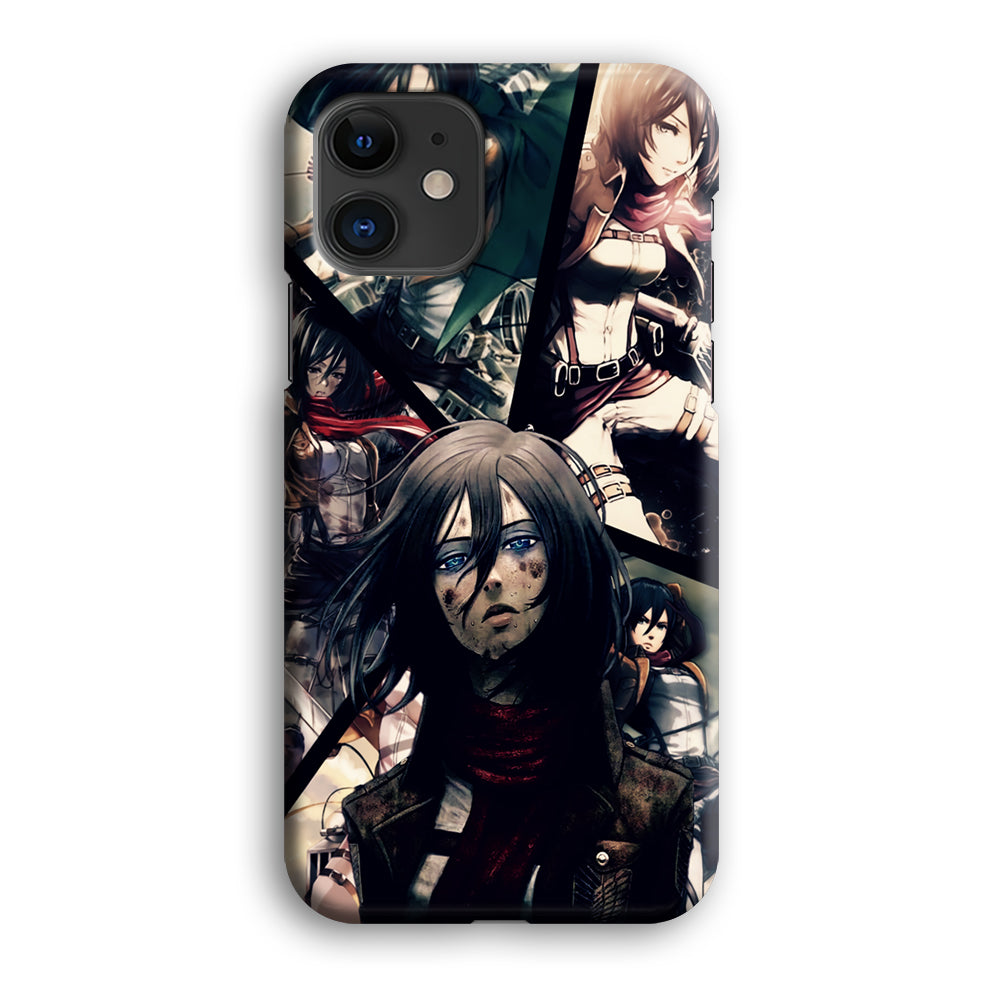 Mikasa Ackerman Collage iPhone 12 Mini Case