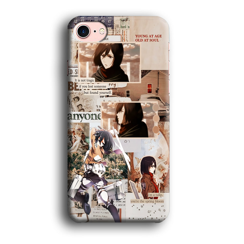 Mikasa Attack On Titan Aesthetic iPhone 8 Case