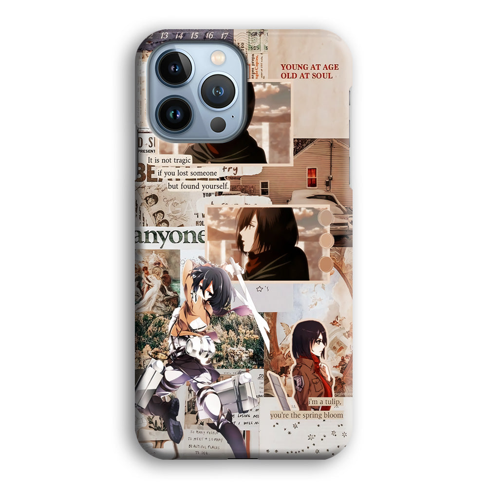 Mikasa Attack On Titan Aesthetic iPhone 14 Pro Case