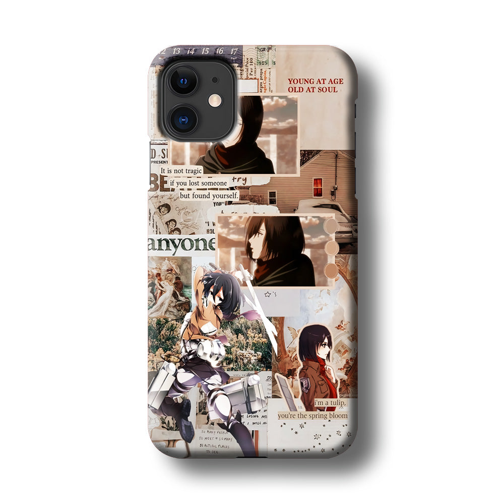 Mikasa Attack On Titan Aesthetic iPhone 11 Case