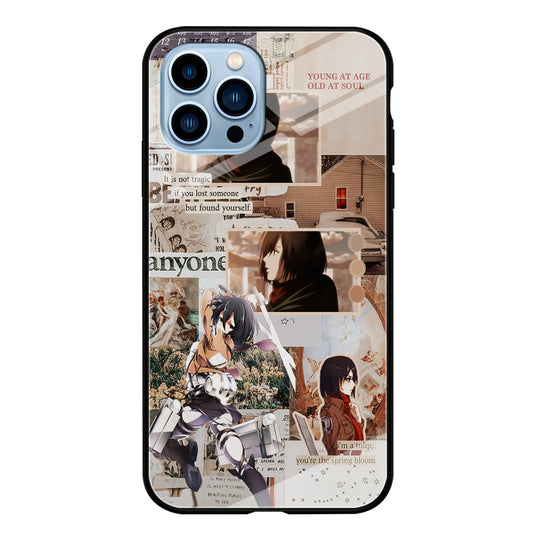 Mikasa Attack On Titan Aesthetic iPhone 14 Pro Case