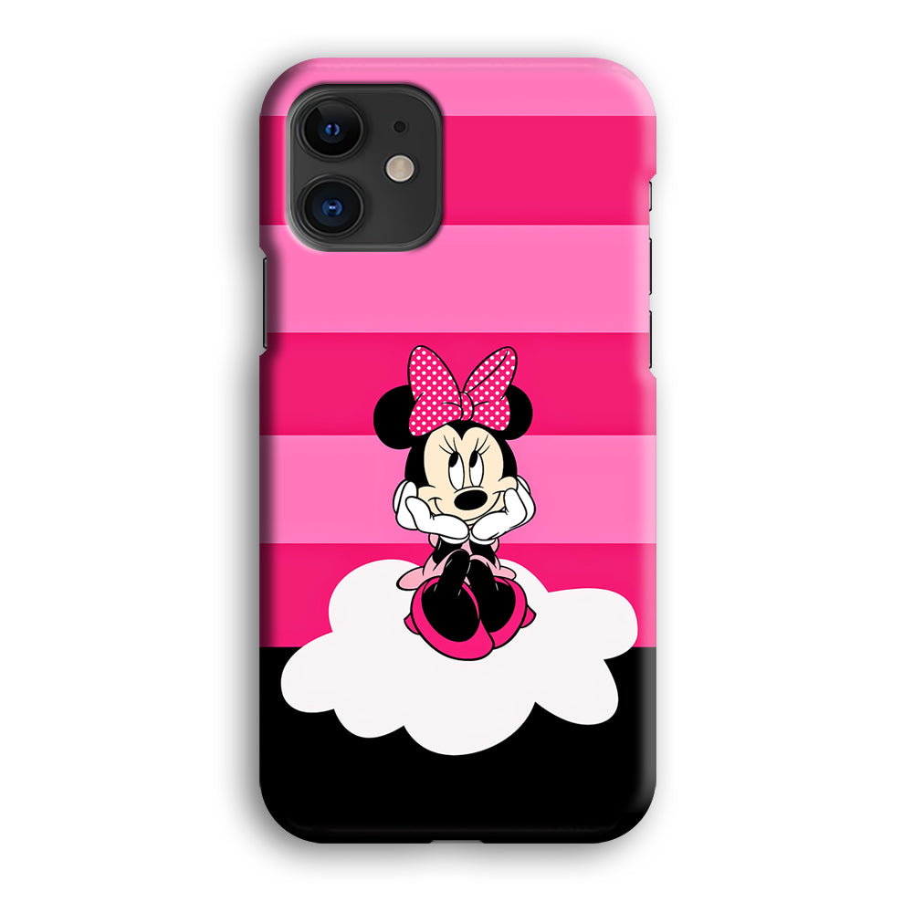 Minnie Mouse Pink Stripe iPhone 12 Case