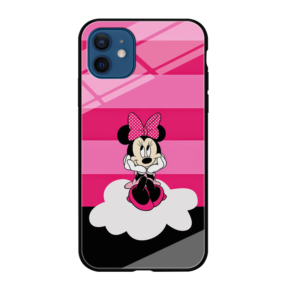 Minnie Mouse Pink Stripe iPhone 12 Case