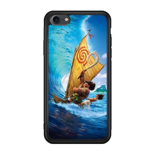 Moana Sailing on The Sea iPhone 7 Case-Phone Case-Rubber Black (2D Case)-Altracase