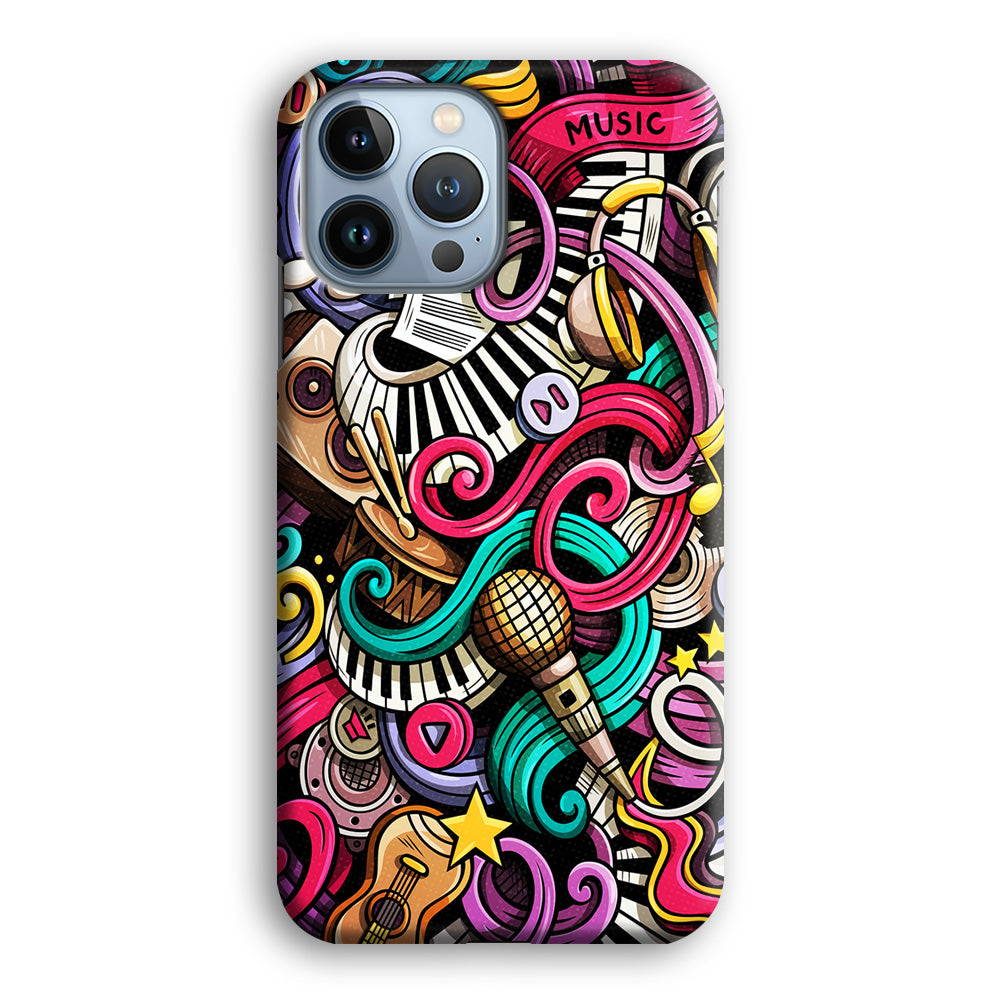 Music Doodle Art iPhone 14 Pro Case