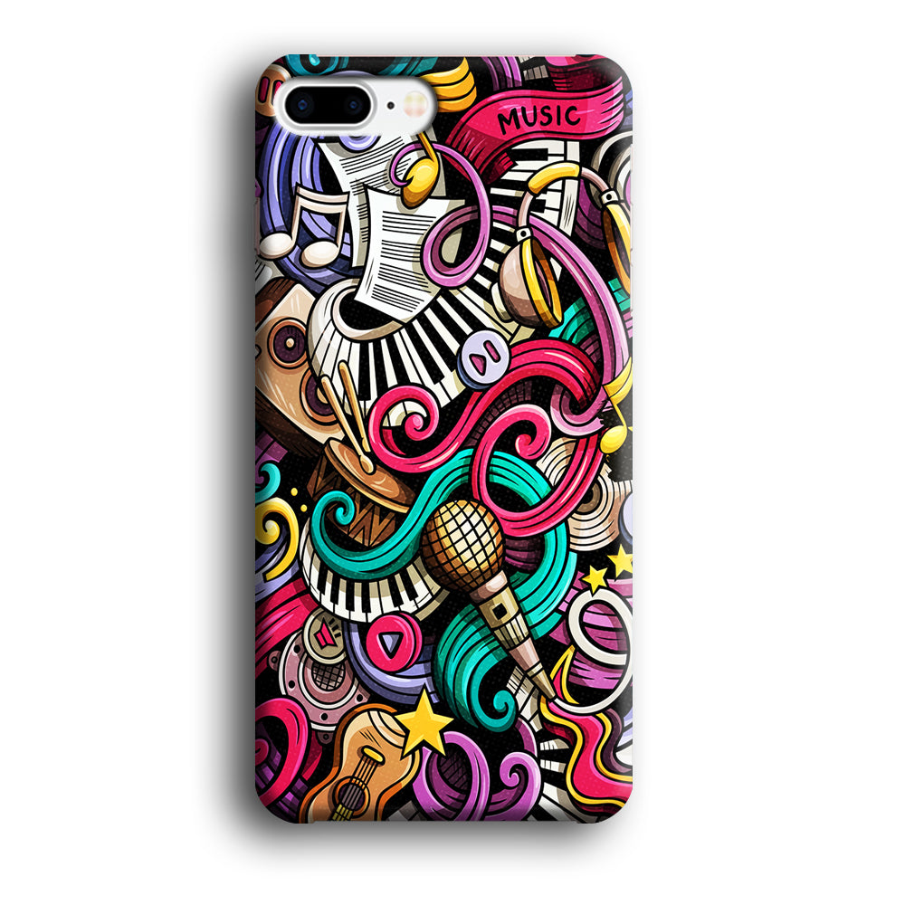 Music Doodle Art iPhone 8 Plus Case