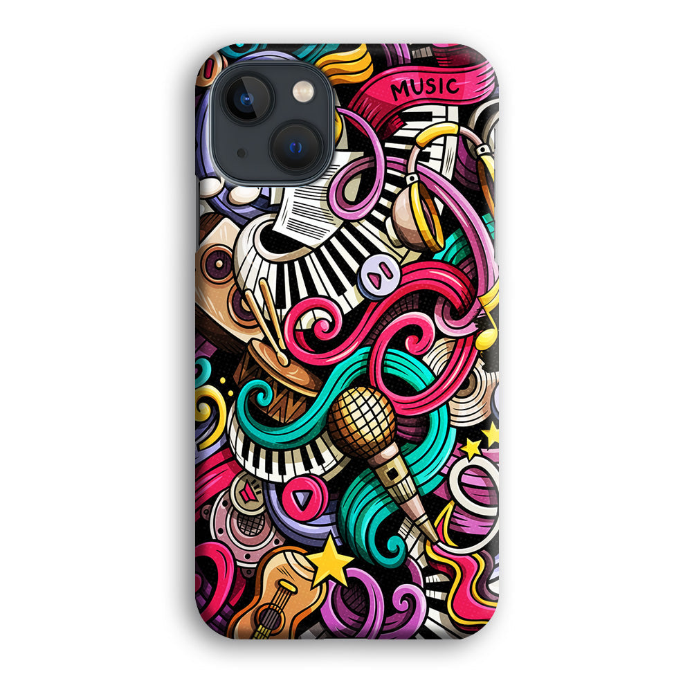 Music Doodle Art iPhone 13 Case