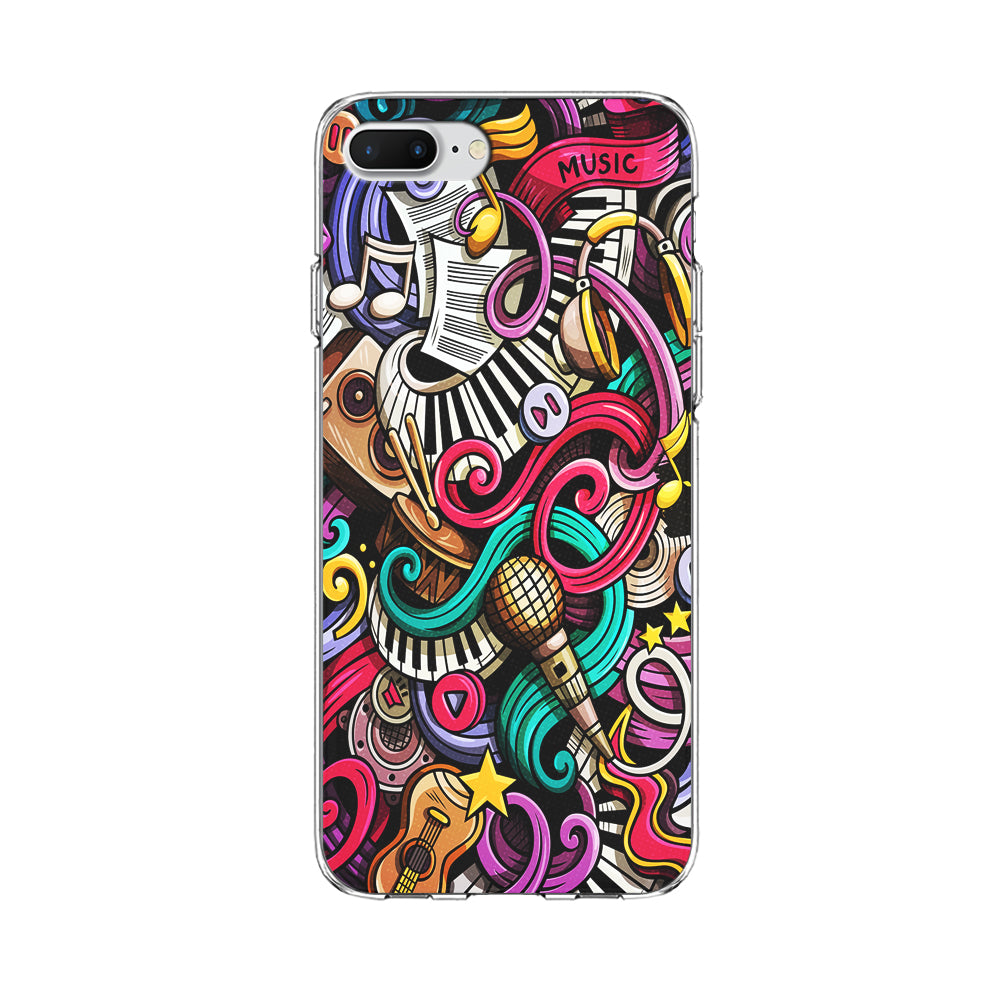 Music Doodle Art iPhone 8 Plus Case