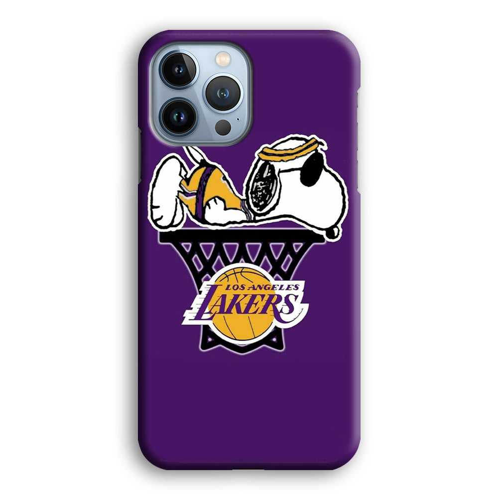 NBA Lakers Snoopy Basketball iPhone 14 Pro Case