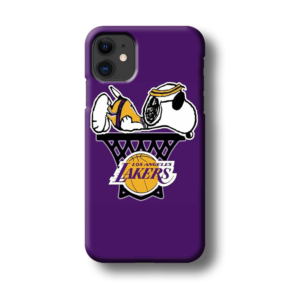 NBA Lakers Snoopy Basketball iPhone 11 Case