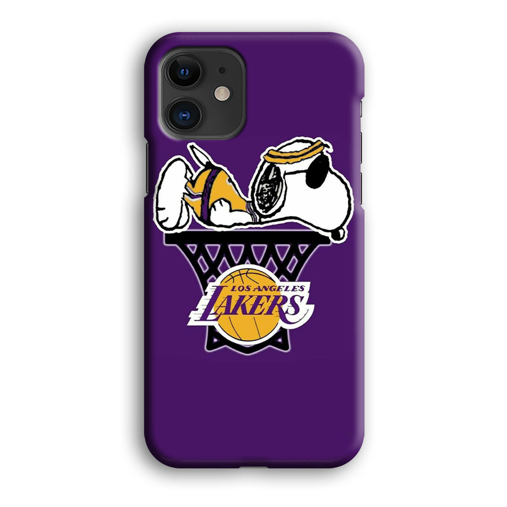 NBA Lakers Snoopy Basketball iPhone 12 Case