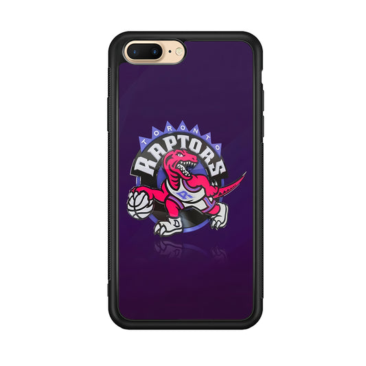 NBA Toronto Raptors Basketball 002 iPhone 8 Plus Case-Phone Case-Rubber Black (2D Case)-Altracase