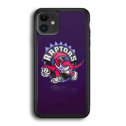 NBA Toronto Raptors Basketball 002 iPhone 12 Case-Phone Case-Rubber Black (2D Case)-Altracase
