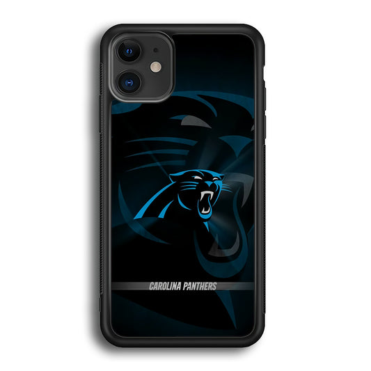 NFL Carolina Panthers 001 iPhone 12 Case-Phone Case-Rubber Black (2D Case)-Altracase