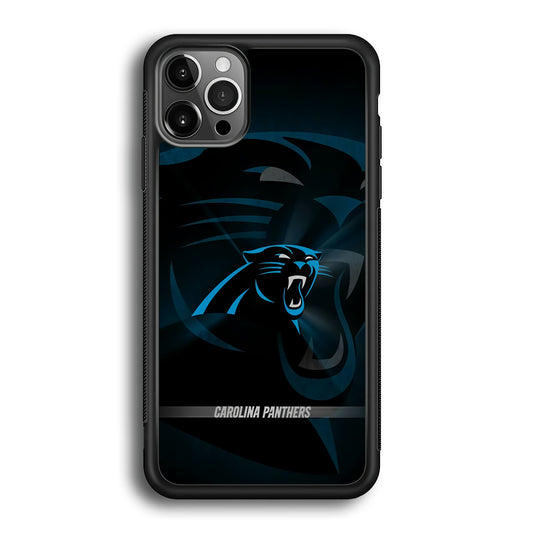 NFL Carolina Panthers 001 iPhone 12 Pro Case-Phone Case-Rubber Black (2D Case)-Altracase