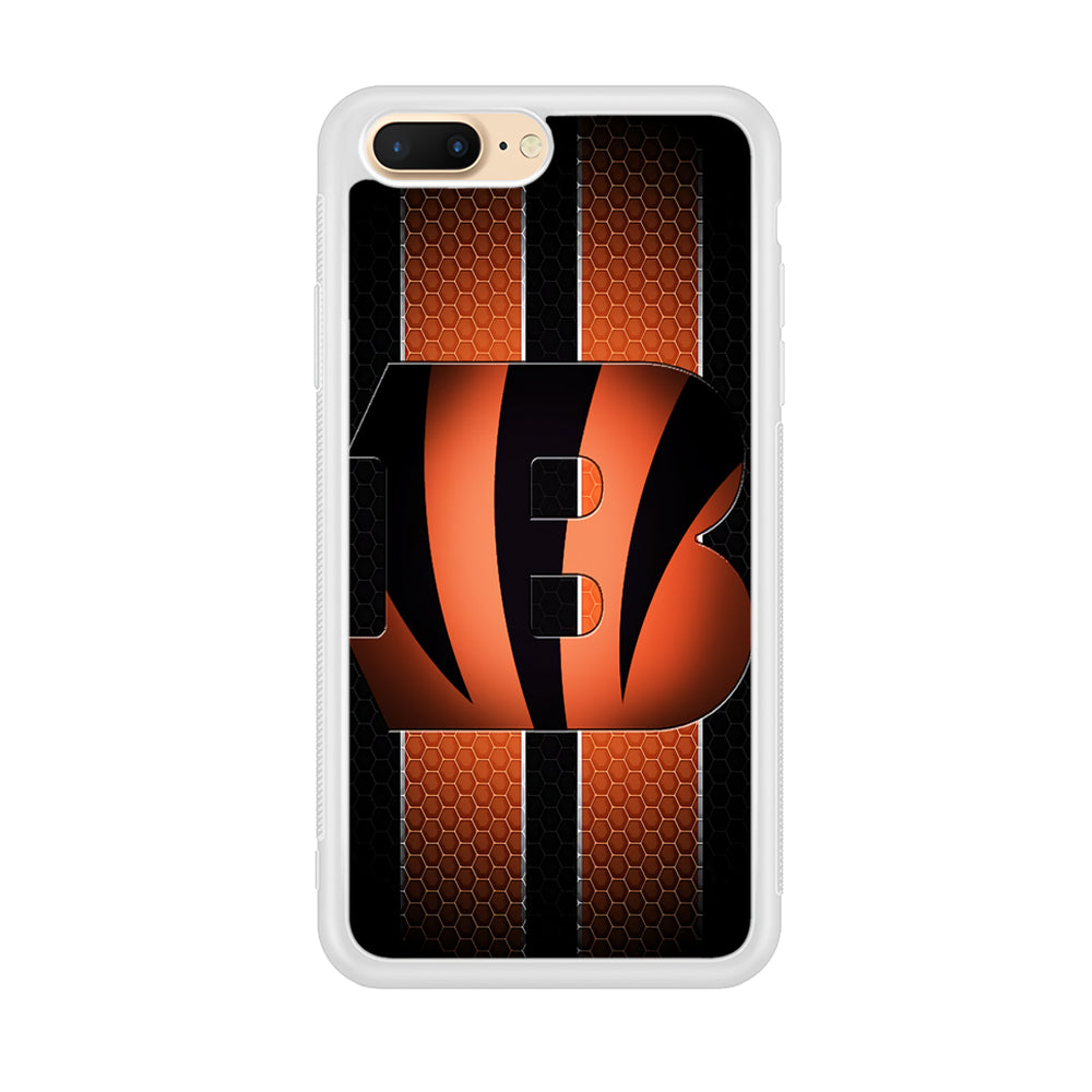 NFL Cincinnati Bengals 001 iPhone 7 Plus Case-Phone Case-Rubber White (2D Case)-Altracase