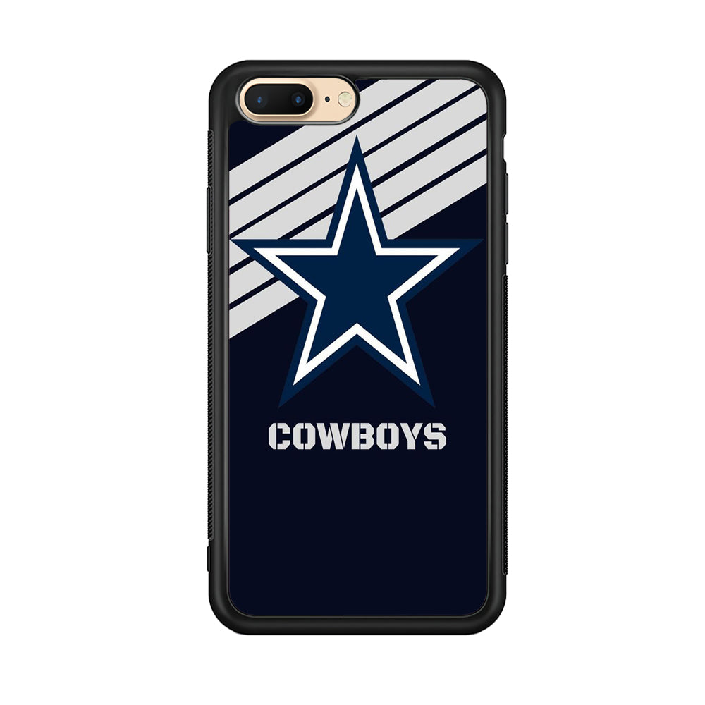 NFL Dallas Cowboys 001 iPhone 7 Plus Case-Phone Case-Rubber Black (2D Case)-Altracase