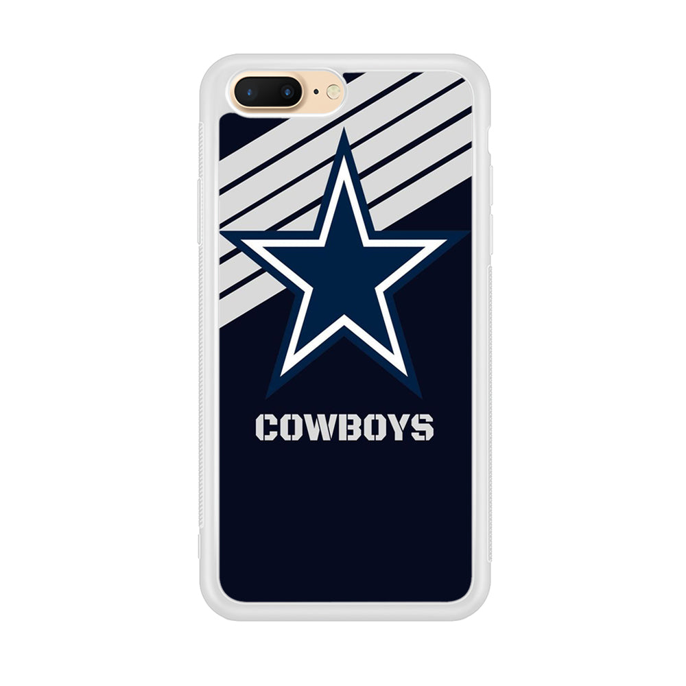 NFL Dallas Cowboys 001 iPhone 8 Plus Case-Phone Case-Rubber White (2D Case)-Altracase