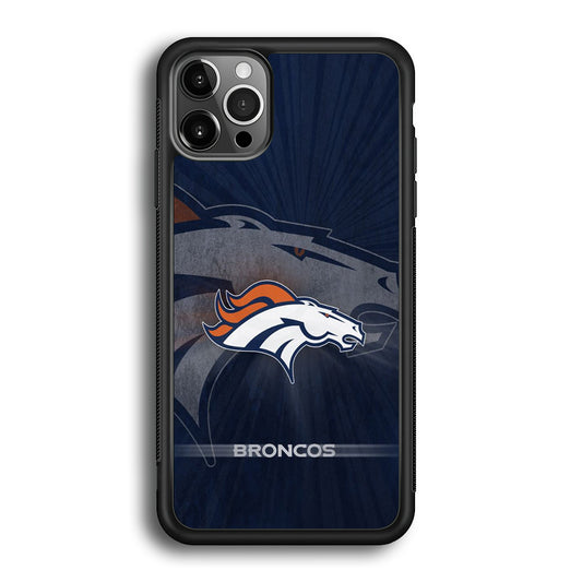 NFL Denver Broncos 001 iPhone 12 Pro Case-Phone Case-Rubber Black (2D Case)-Altracase