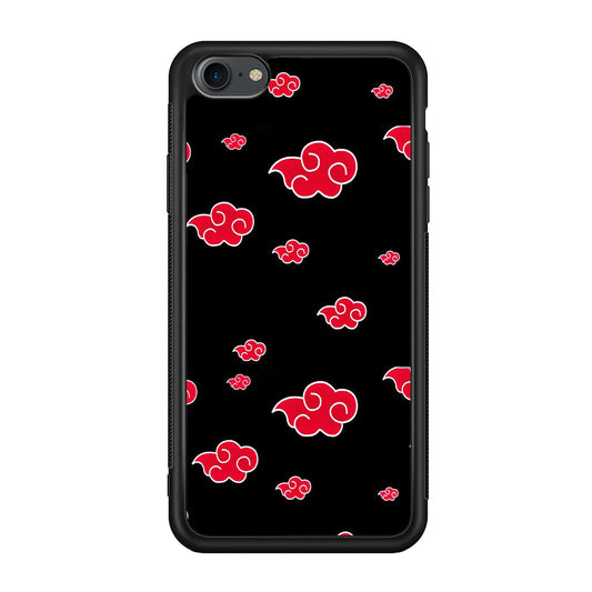 Naruto - Akatsuki Symbol iPhone 7 Case-Phone Case-Rubber Black (2D Case)-Altracase