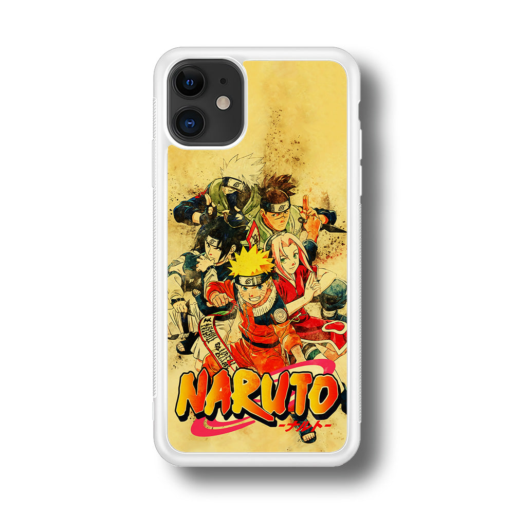 Naruto Shippuden Vintage iPhone 11 Case-Phone Case-Rubber White (2D Case)-Altracase