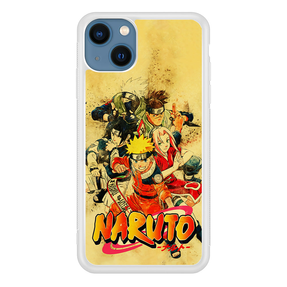 Naruto Shippuden Vintage iPhone 13 Mini Case-Phone Case-Rubber White (2D Case)-Altracase