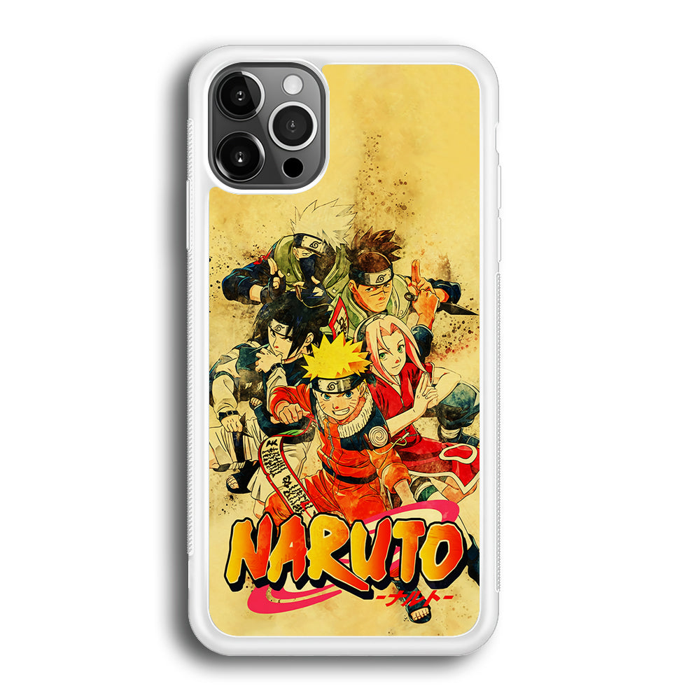 Naruto Shippuden Vintage iPhone 12 Pro Max Case-Phone Case-Rubber White (2D Case)-Altracase