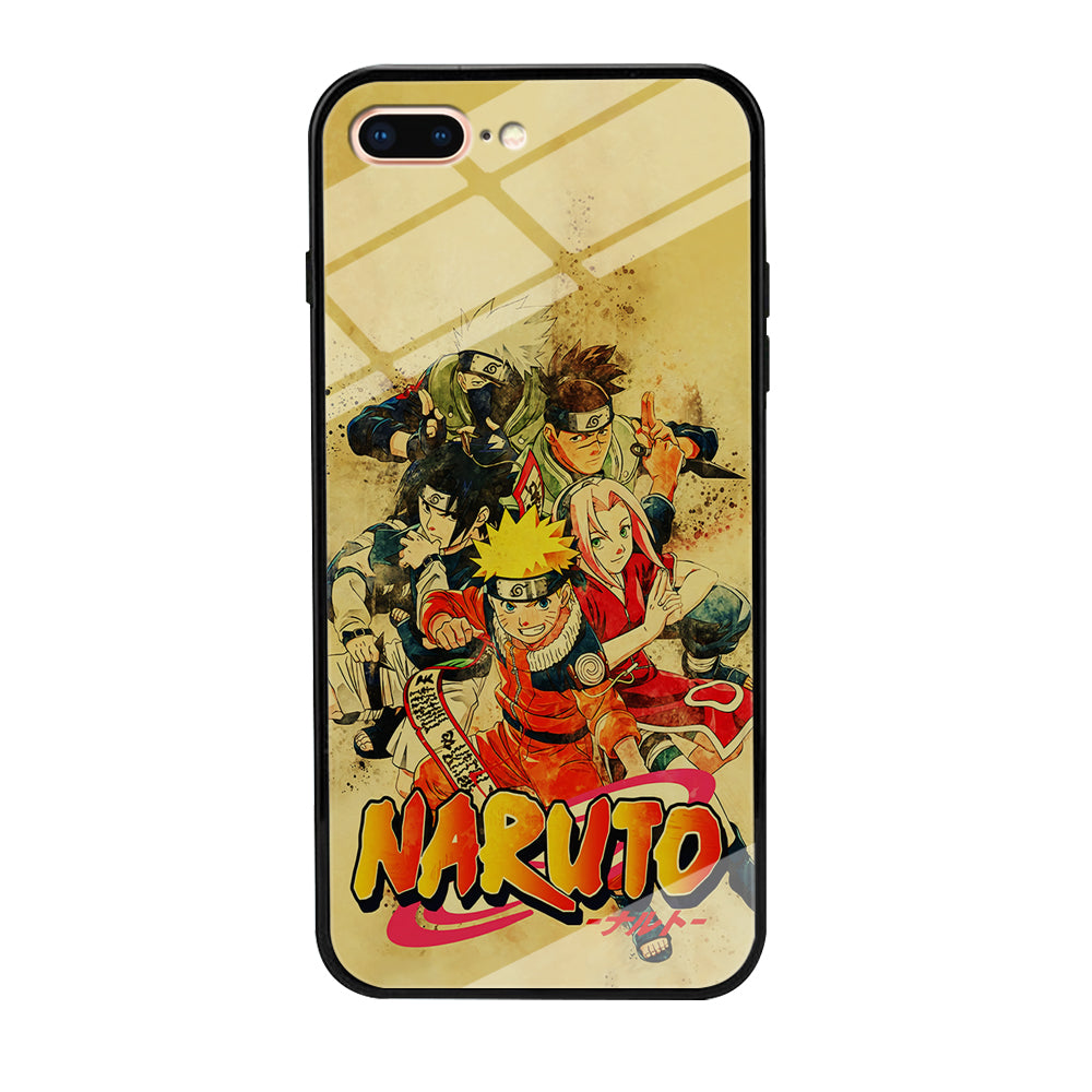 Naruto Shippuden Vintage iPhone 8 Plus Case-Phone Case-Tempered Glass Case-Altracase