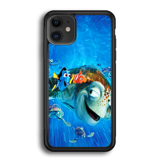 Nemo Dorry and Turtles iPhone 12 Case-Phone Case-Rubber Black (2D Case)-Altracase