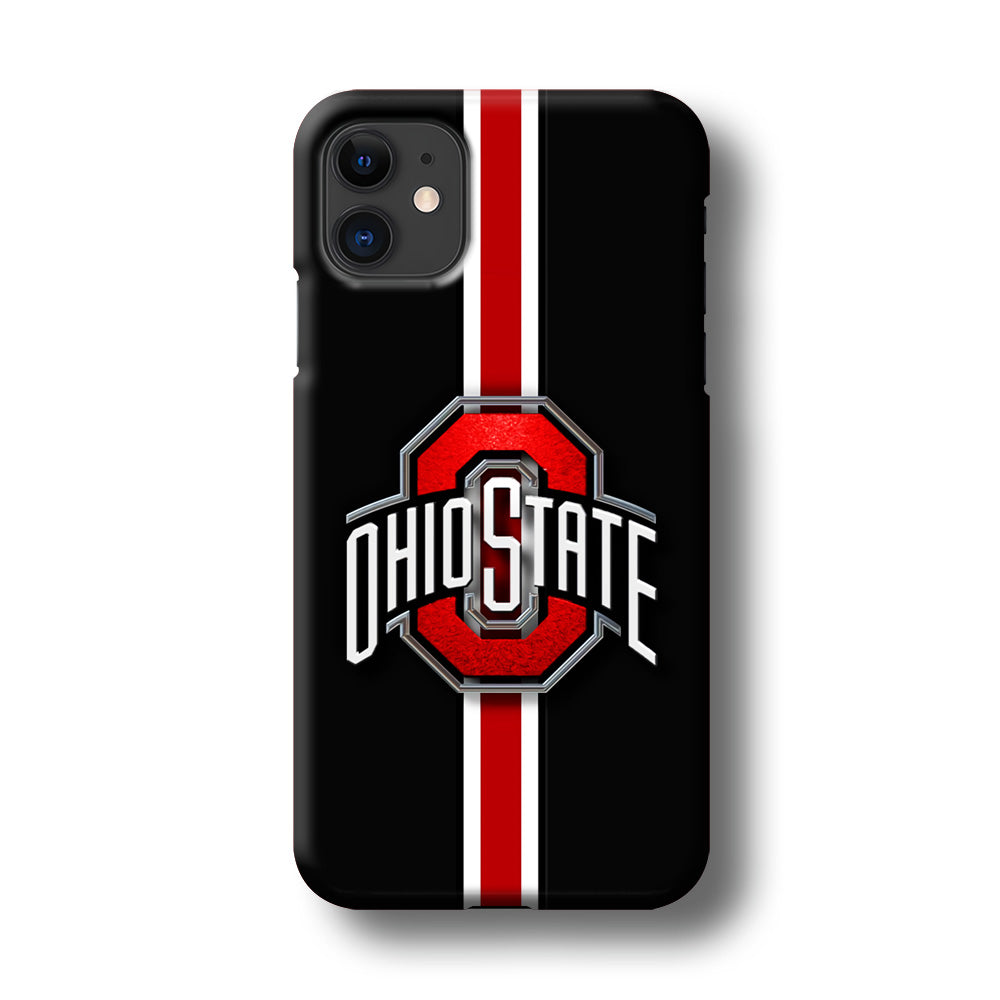Ohio State White Red Line iPhone 11 Case