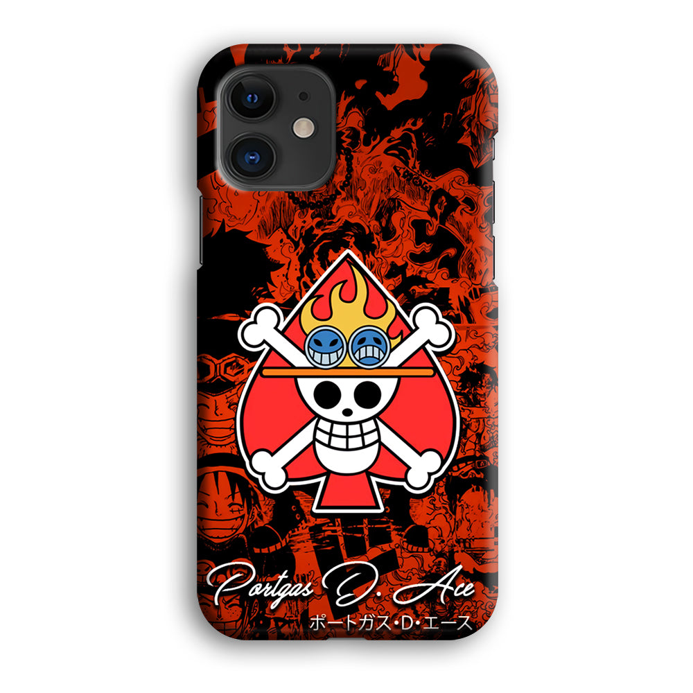 One Piece Ace Logo Comic iPhone 12 Case