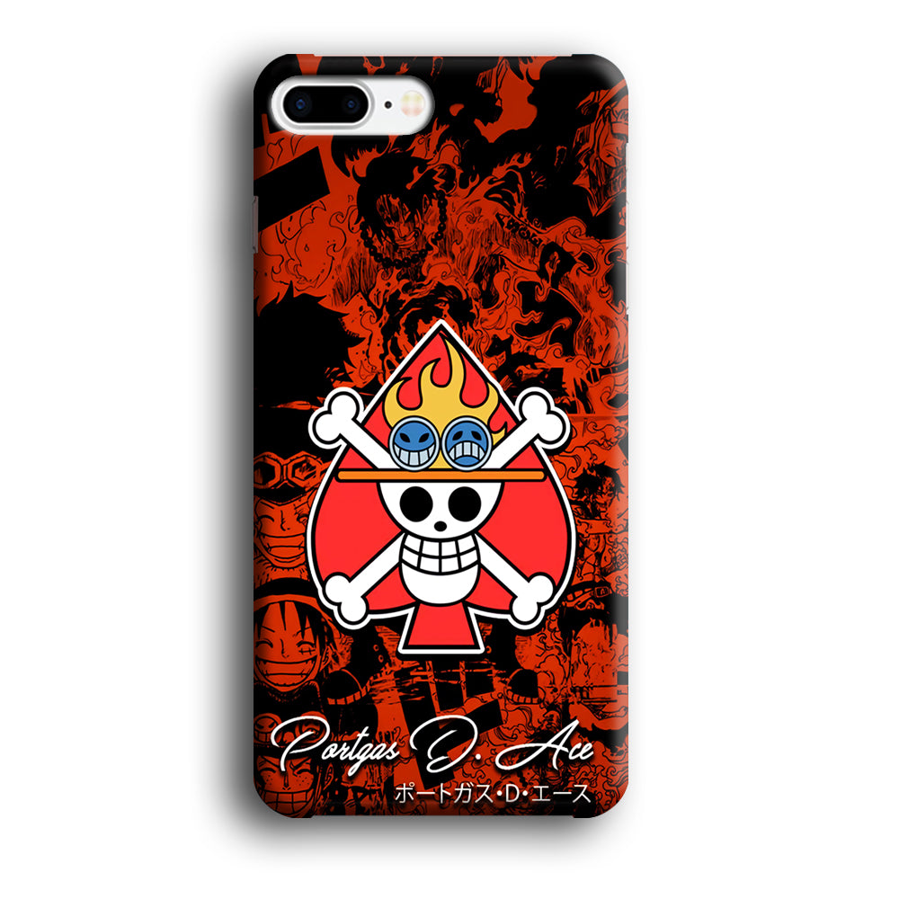 One Piece Ace Logo Comic iPhone 8 Plus Case