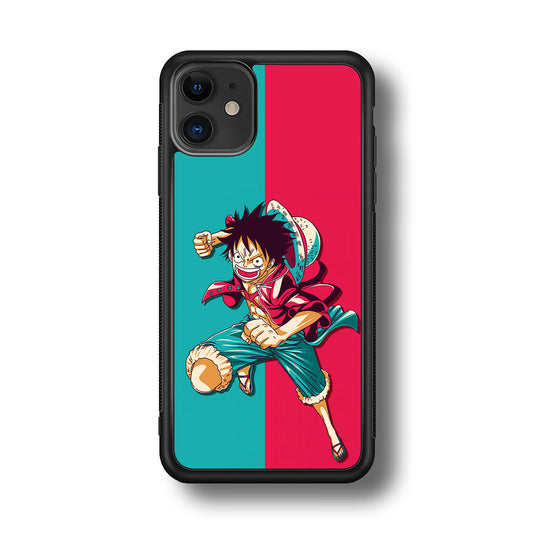 One Piece Luffy Red Blue iPhone 11 Case