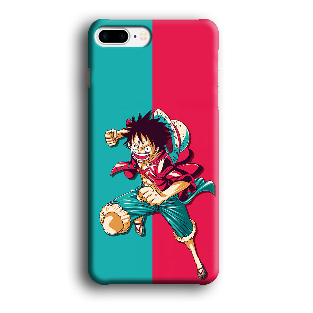 One Piece Luffy Red Blue iPhone 8 Plus Case